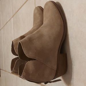 Michael Shannon Women's Leather Western Ankle Boots Suede Size 6.5 Booties